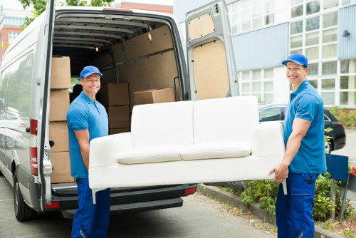 House removal team preparing a local Woolwich home move