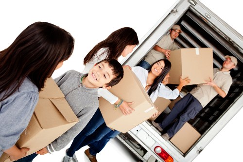 Van and moving boxes representing a Woolwich man with van quote