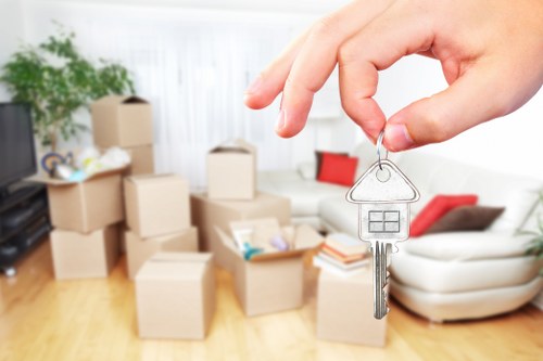 House movers planning a local move in Woolwich near residential streets