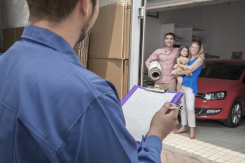 Moving van outside a Woolwich residential property